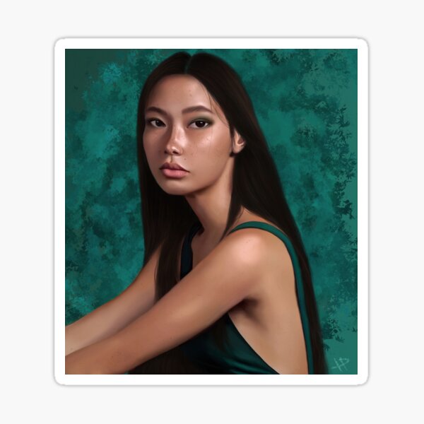 Item preview, Girl portrait art designed and sold by jekkumedia.