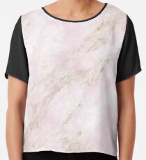 Rose Gold Marble Chiffon Top