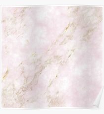 Rose Gold Marble Poster