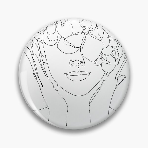 Item preview, Woman Faces with Flowers Line Art, Female Face Line Art Print, Fashion Woman Line Art Print, Abstract Woman Line Art, Line Drawing Woman Art designed and sold by OneLinePrint.