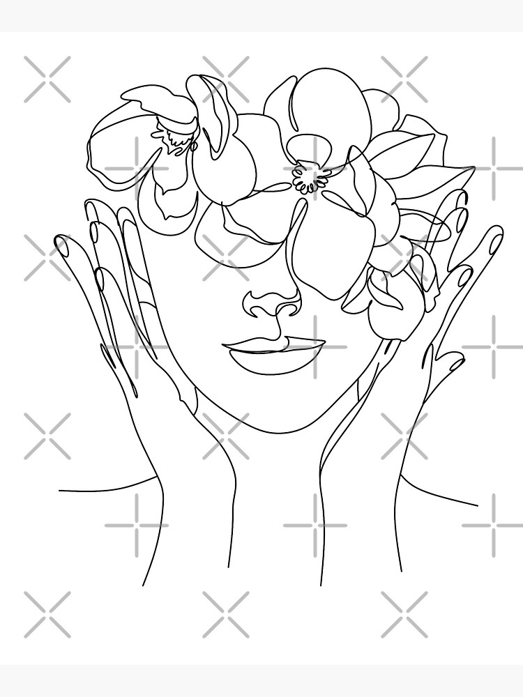 The Face Line Art Print