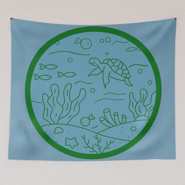 Item preview, Sea Turtle Scene Dual Tone designed and sold by GrellenDraws.