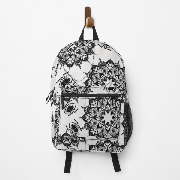 Item preview, Black Spiders and Lace on Antiqued Grey designed and sold by Sheila Pressley.