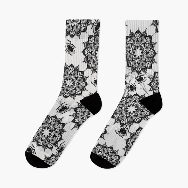 Item preview, Black Spiders and Lace on Antiqued Grey designed and sold by Sheila Pressley.