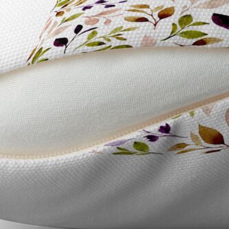 Alternate view of Leaf painting in watercolor Floor Pillow