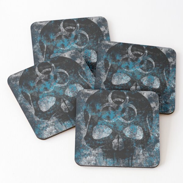 Item preview, Blue Grunge Style Biohazard Skull designed and sold by iscaStudioArt.