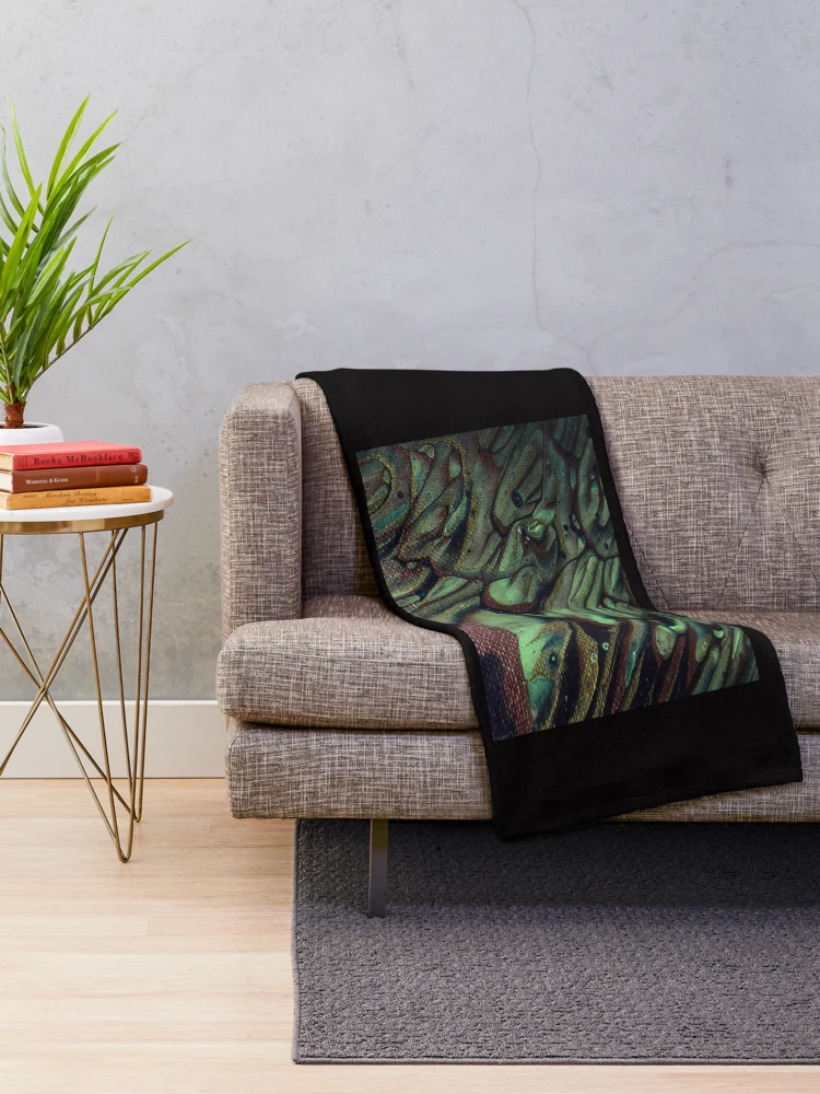 Thumbnail 2 of 6, Throw Blanket, Swamp Thing designed and sold by RewskiPhotos.