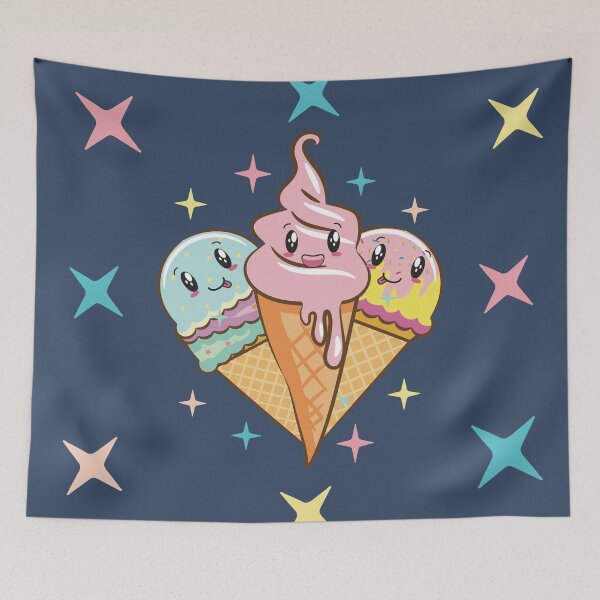 Item preview, Cute Japanese Cartoon Style Ice Cream Party - Kawaii Style designed and sold by Numero14.