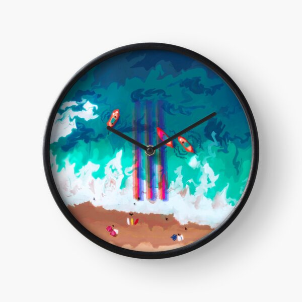 A glitch on the beach Clock