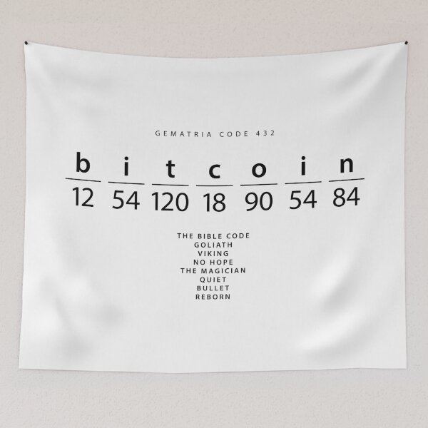Item preview, Bitcoin word code in the English Gematria designed and sold by Ingo Menhard.