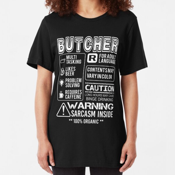 cazador Cazador de carne carne, cuchillo de carnicero carniceros para adultos y niños camiseta