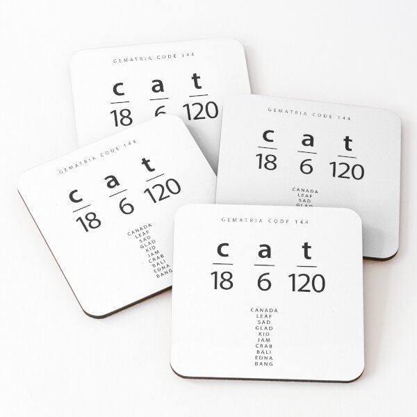 Item preview, Cat word code in the English Gematria designed and sold by Ingo Menhard.