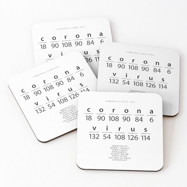 Item preview, Coronavirus word code in the English Gematria designed and sold by Ingo Menhard.