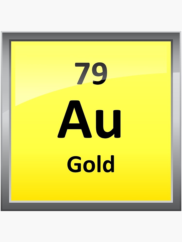 Gold Chemical Element Symbol - Periodic Table