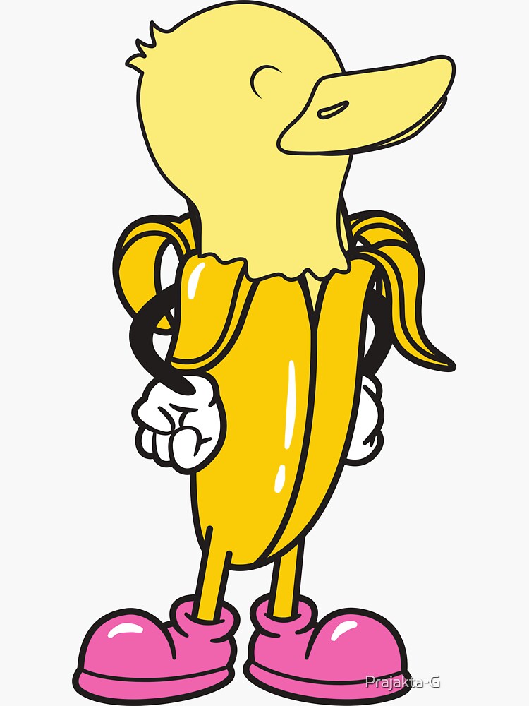 "Banana Duck." Sticker for Sale by PrajaktaG Redbubble