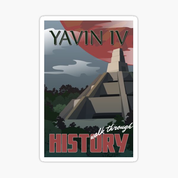 Vista previa del artículo con la obra «Viajes: Yavin IV (inglés)», diseñado y vendido por plumblood.