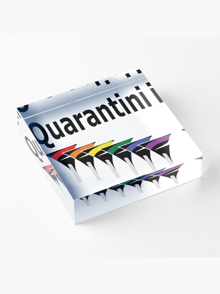 Alternate view of LGBT Quarantini Acrylic Block