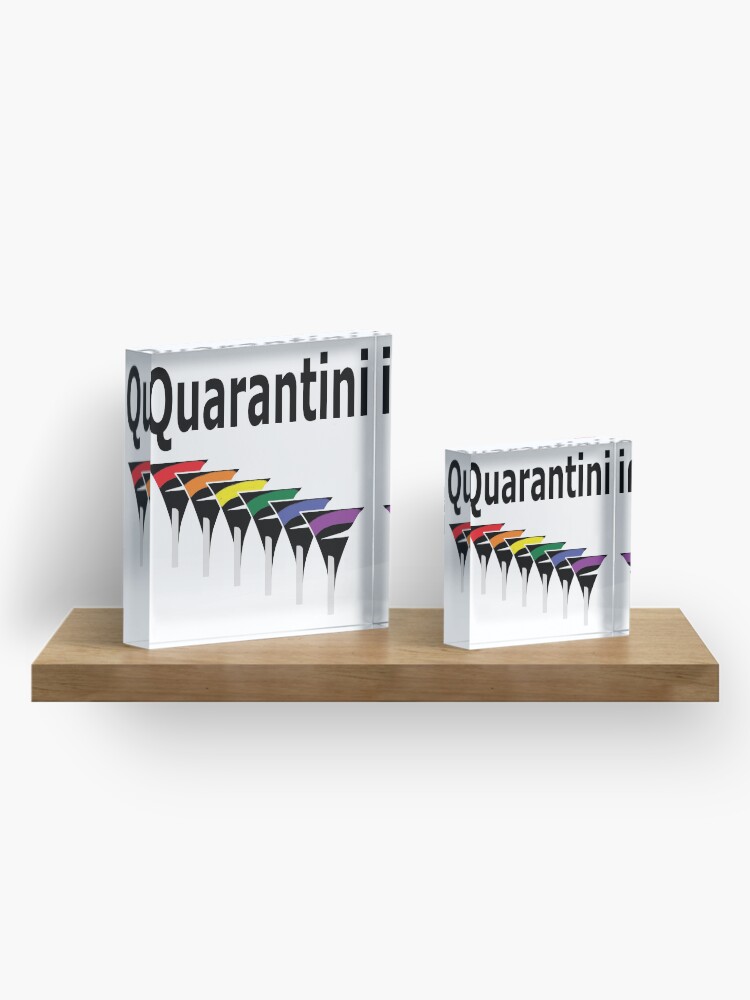 Alternate view of LGBT Quarantini Acrylic Block