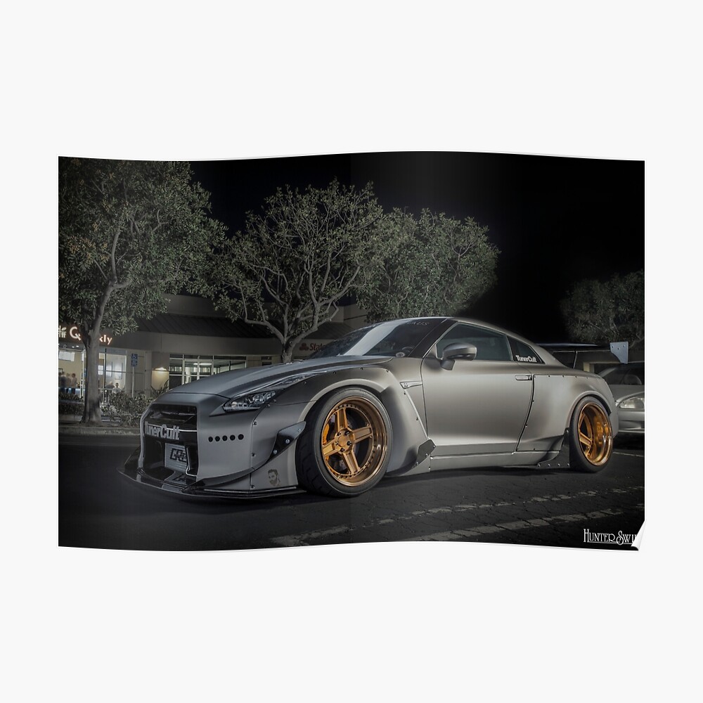 "TunerCult Widebody Nissan GTR" Poster by hunterswift Redbubble