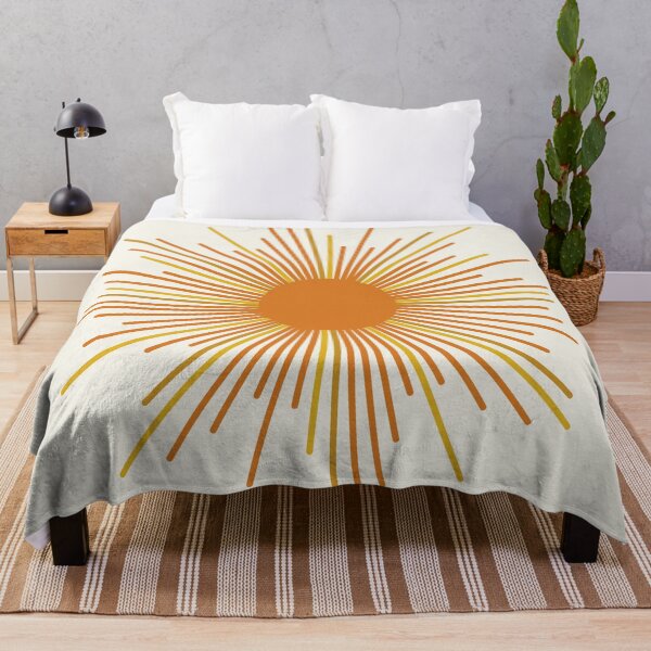 Item preview, Mid Century Modern Sunburst Sun in Orange, Mustard, and Cream designed and sold by kierkegaard.