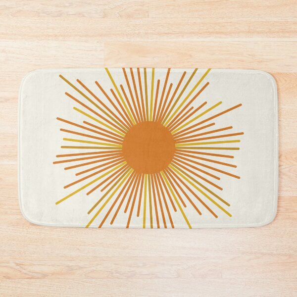 Item preview, Mid Century Modern Sunburst Sun in Orange, Mustard, and Cream designed and sold by kierkegaard.
