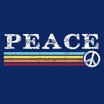 Artwork thumbnail, Peace REtro Rainbow 70s Stripes by jitterfly