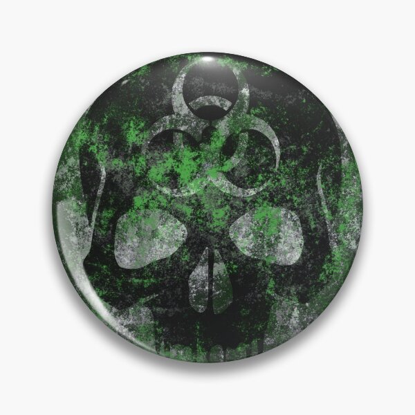 Item preview, Toxic Green Grunge Biohazard Skull designed and sold by iscaStudioArt.