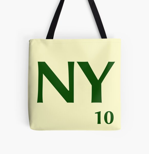 Ficha de Scrabble NY de 10 puntos Bolsa estampada de tela