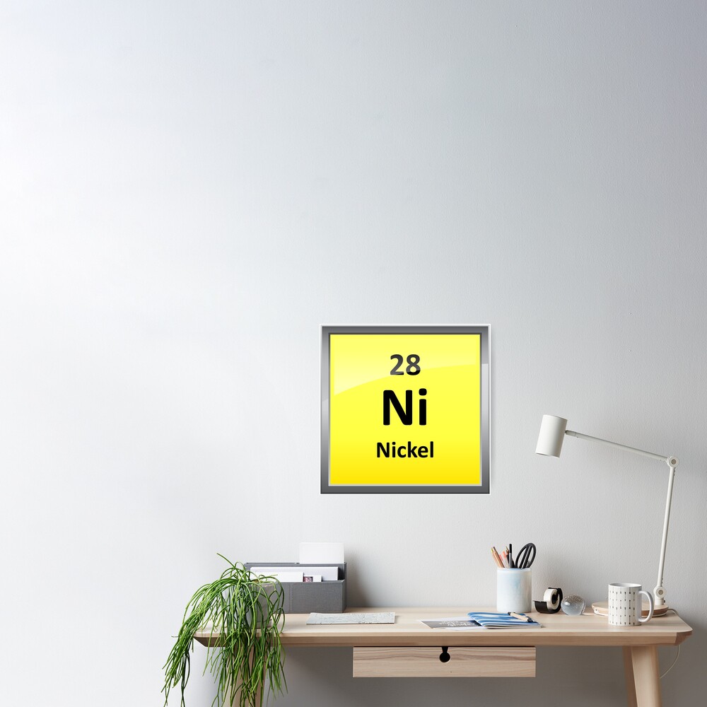 Nickel Element Symbol Periodic Table Poster For Sale By Sciencenotes Redbubble 7316