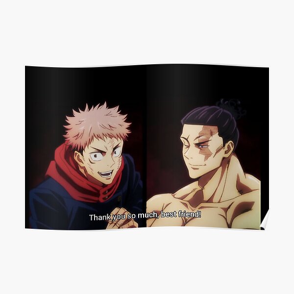 Yuji Itadori Aoi Todo Besto Friendo Jujutsu Kaisen Poster By Sunstrawberries Redbubble