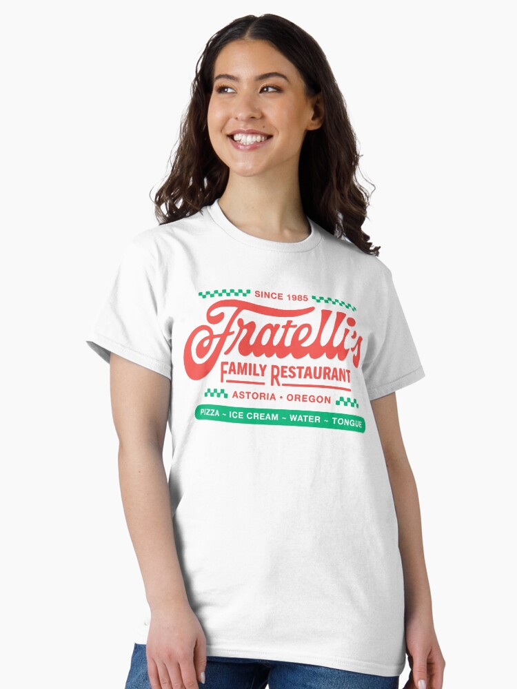 Thumbnail 1 of 7, Classic T-Shirt, Fratelli's Restaurant Goonies Astoria Oregon designed and sold by lorenklein.