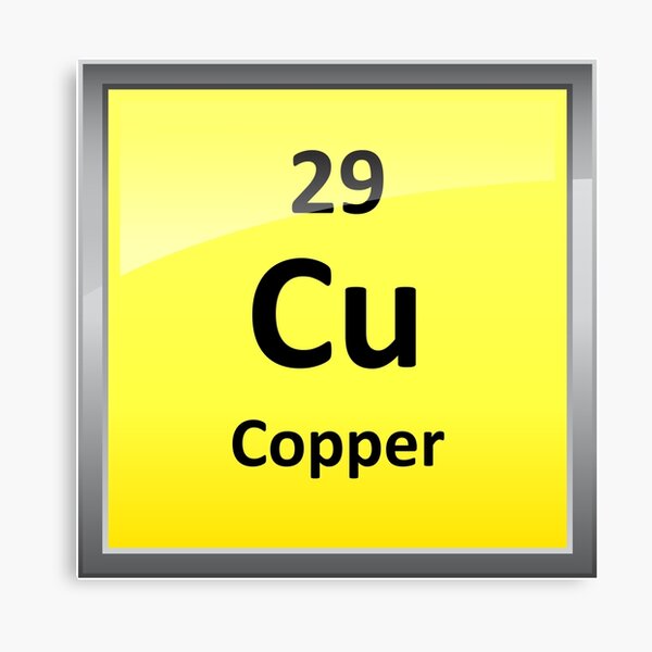 "Copper Element Symbol Periodic Table" Canvas Print for Sale by