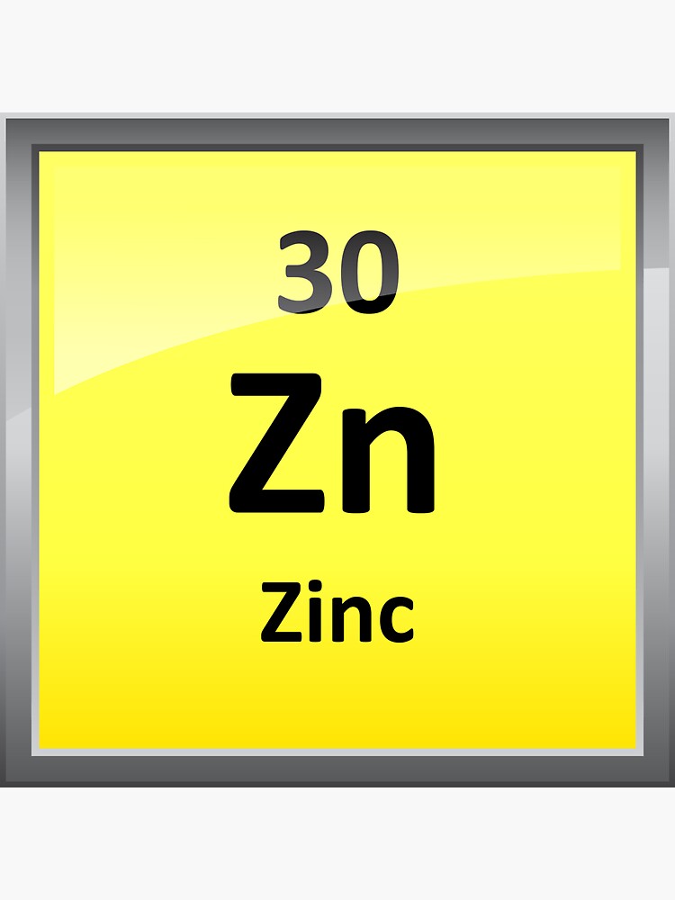 Thumbnail 3 of 3, Sticker, Zinc Element Symbol - Periodic Table designed and sold by sciencenotes.