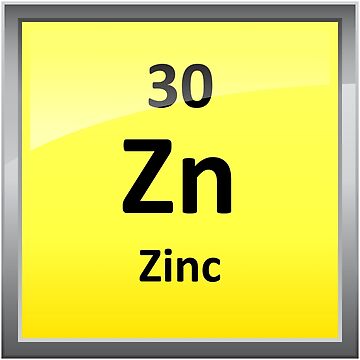 Artwork thumbnail, Zinc Element Symbol - Periodic Table by sciencenotes