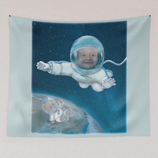 Item preview, Baby Astronaut with Teddy Bear designed and sold by saf-saf.