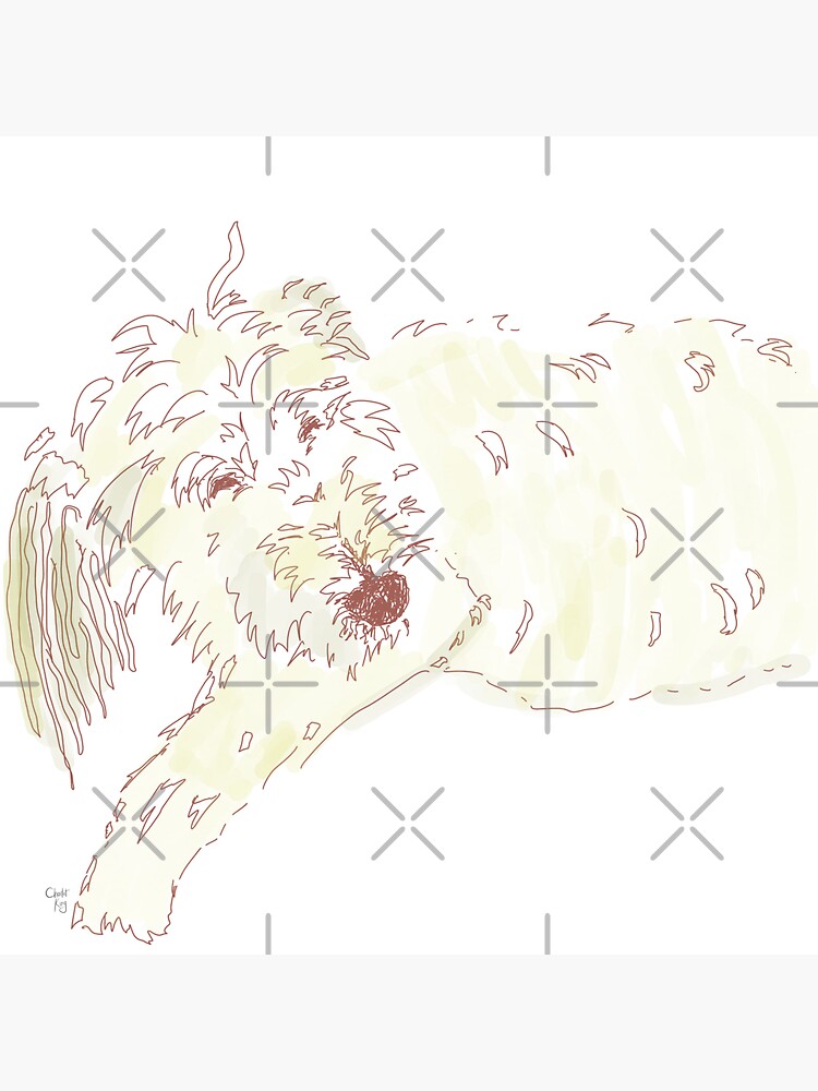 Thumbnail 3 of 3, Sticker, Sleepy Dog designed and sold by LovelyDayArt.