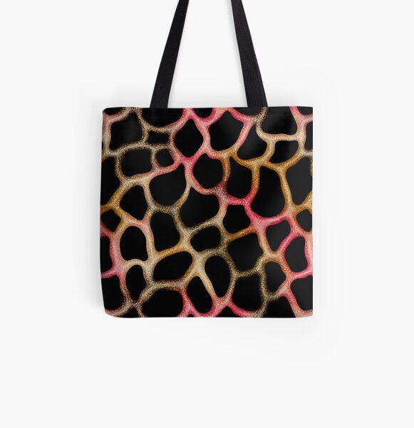 Red Gold Glitter Slime All Over Print Tote Bag