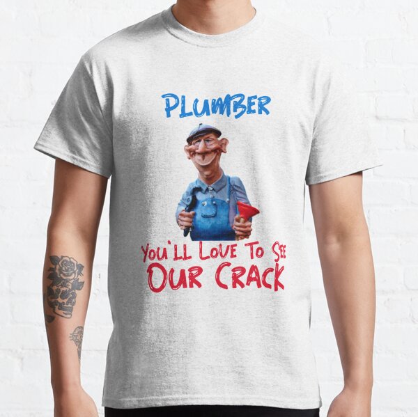 plumber's crack camouflage t shirt