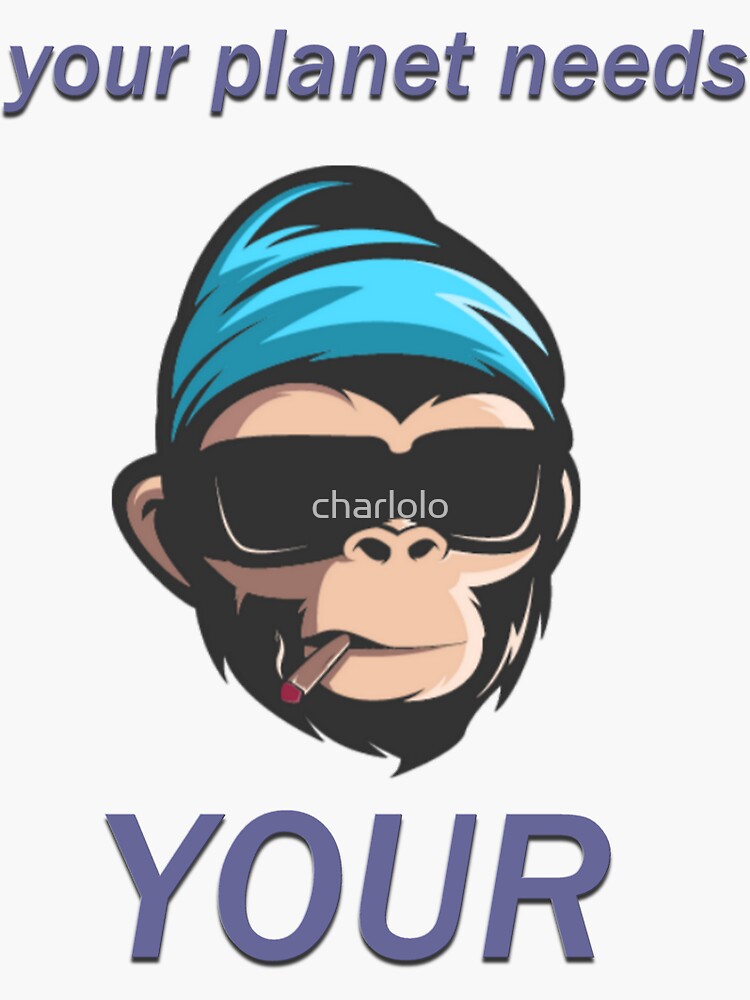 Aperçu 3 sur 3. Sticker avec l'œuvre tee-shirt, fun tale care of tour planet. créée et vendue par charlolo.
