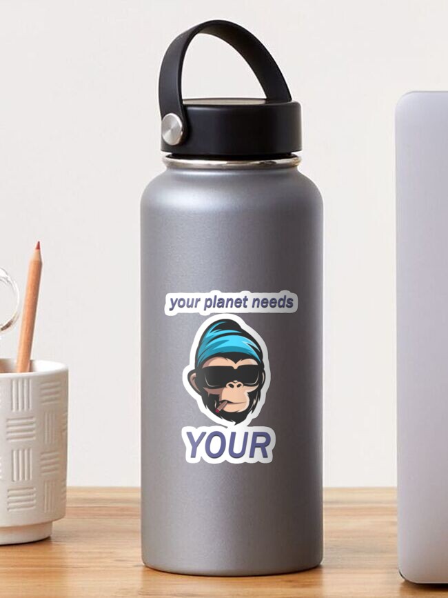 Aperçu 1 sur 3. Sticker avec l'œuvre tee-shirt, fun tale care of tour planet. créée et vendue par charlolo.