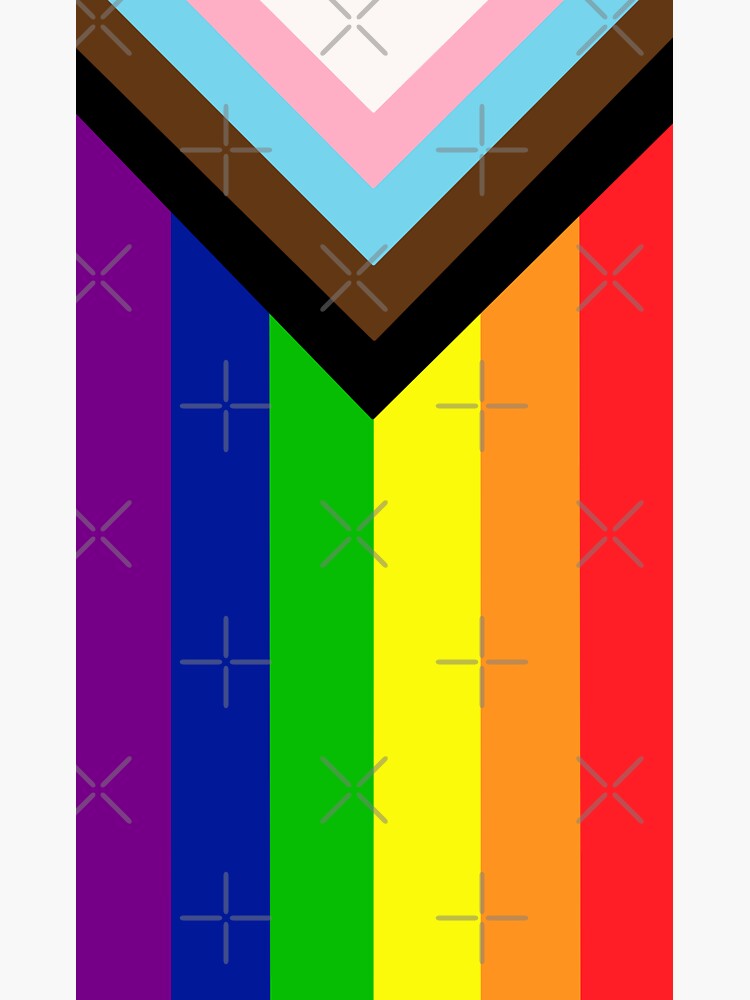 Progress Pride Flag Vertical Sticker for Sale by NYXFN