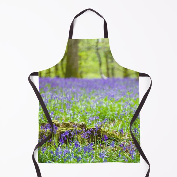 Item preview, Dainty English bluebells and tree stump in woodland designed and sold by CyaniRose.