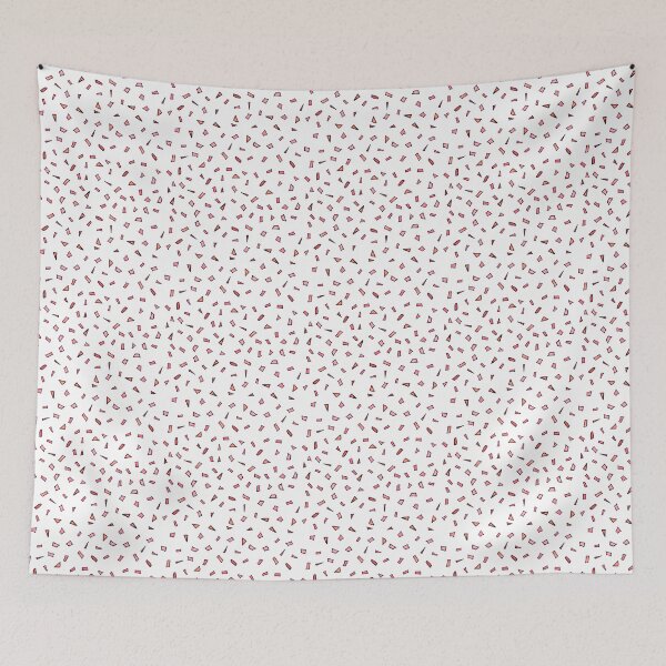 Item preview, Watercolor hand drawn sketch illustration seamless pattern background with pink confetti designed and sold by FuzzyLogicKate.