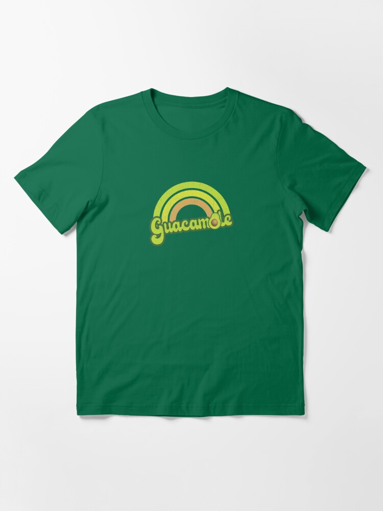 Essential T-Shirt, Retro Rainbow Guacamole designed and sold by jitterfly
