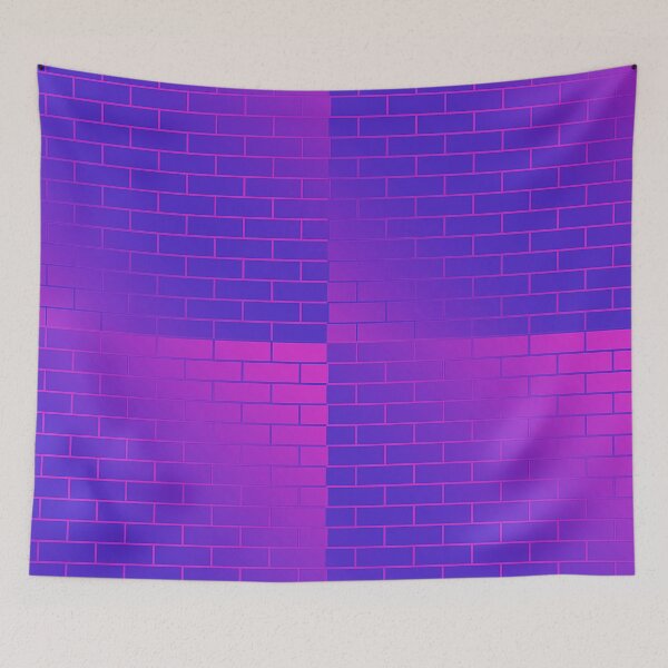 Item preview, Neon purple colour brick wall designed and sold by Delicarte.