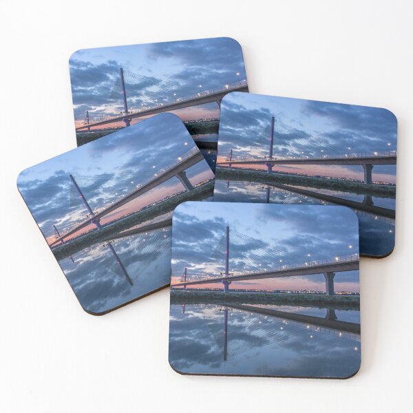 Item preview, Mersey Gateway Bridge reflected in a pond designed and sold by Paul Madden.