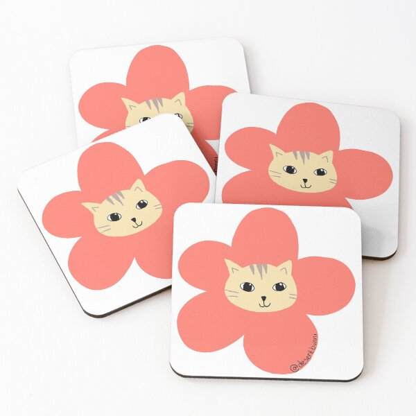 Item preview, pink flower kitty designed and sold by DesertBunni.