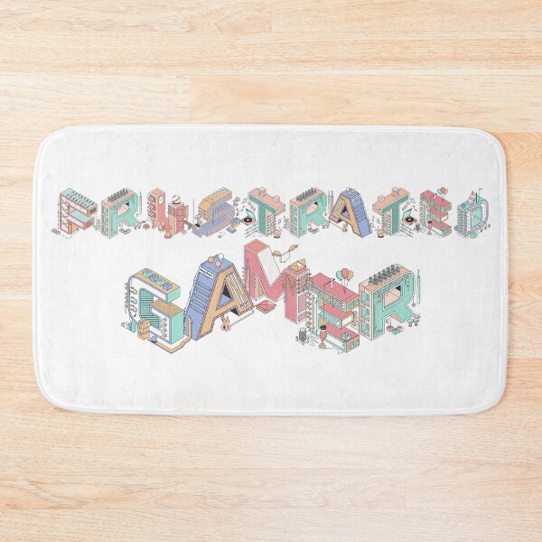 Item preview, Frustrated Gamer, colorful video game's buildings designed and sold by Yellowsprint.