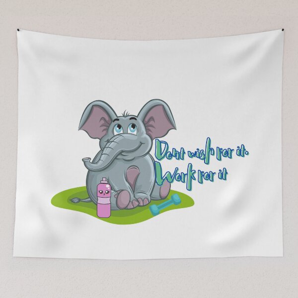 Item preview, Cute elephant gym design designed and sold by Merry Jamshaid.