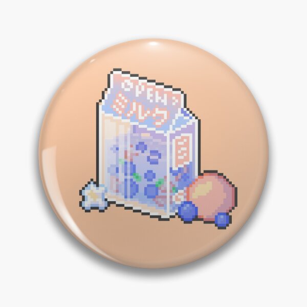 Item preview, Blueberry Citrus Milk Carton Pixel Art designed and sold by homotropic.